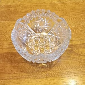 L E Smith Comet in the Stars Bowl Pinwheel Clear Crystal Bowl.  Gorgeous!